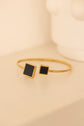 Black enamel Square Gold bracelet