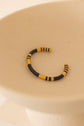 Black Enamel Gold Tube Bracelet