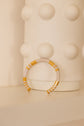 White Enamel  Gold Band Bracelet