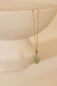 Green Stone And Diamond gold Necklace