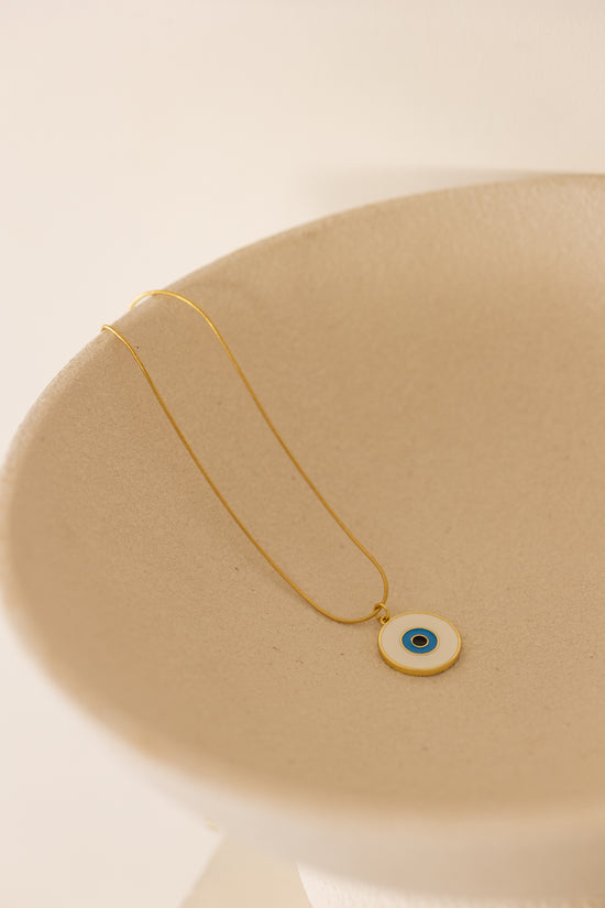 White Dart Evil Eye Necklace