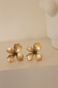 Curved Flower Matt finish Earring