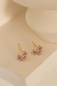 3 Flower Mauve Pearl Earring