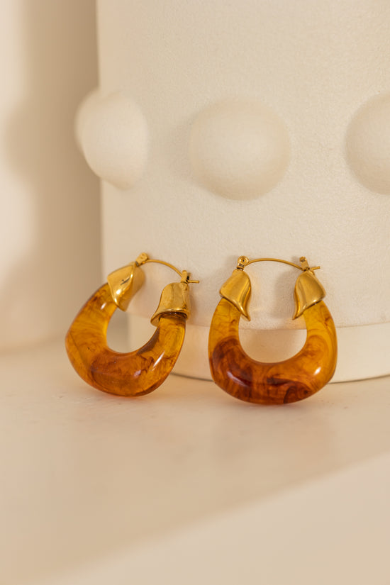 Brown  Resin Large Hoop