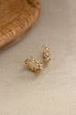 Chevron Studded Hoop Earring