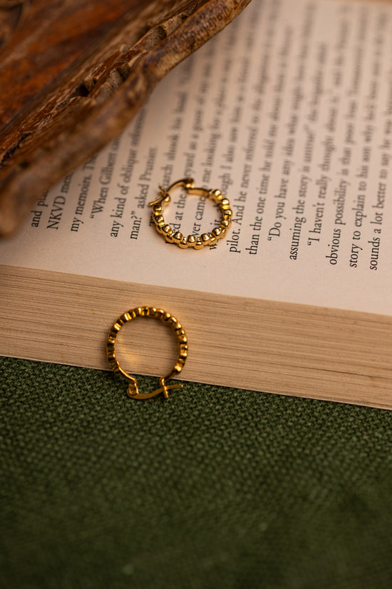 Basket weaved Hoop Earring