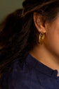 Cross over Hoop Earring