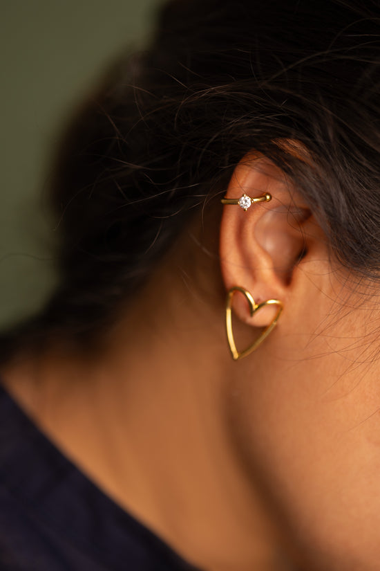 Single Stone Earcuff
