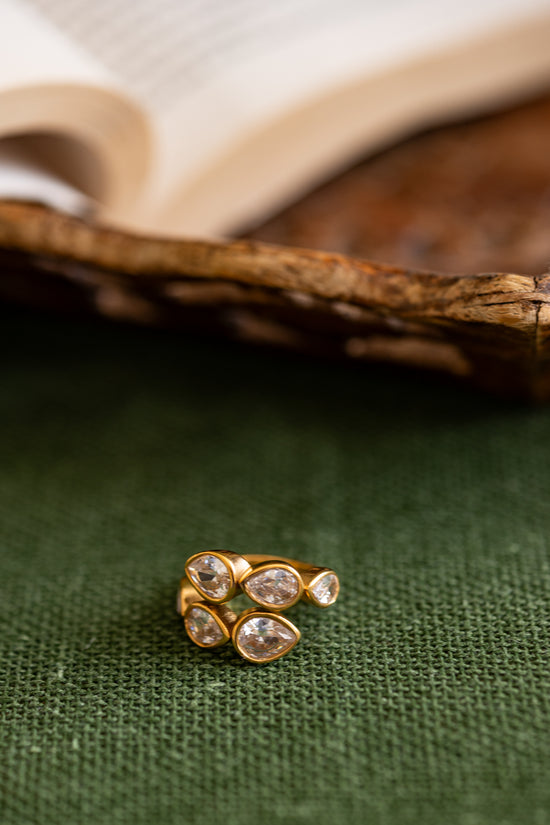 Uncut Teardrop Ring