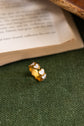 Heart Row White Finger Ring