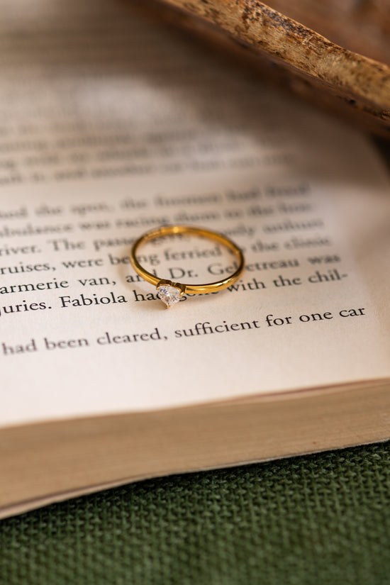 Solitaire Heart Ring