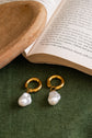 Large Irregular Pearl Hoop Earring