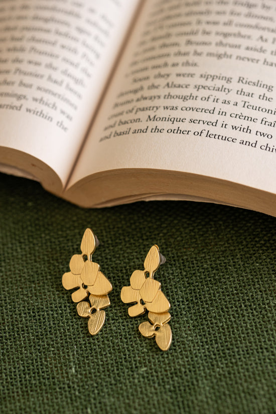 Abstract Gold Earring