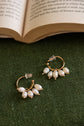 Cluster Pearl Hook Earring