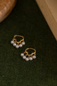 Cloud Pearl Drop Hoop Earring