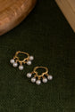 Cloud Pearl Drop Hoop Earring