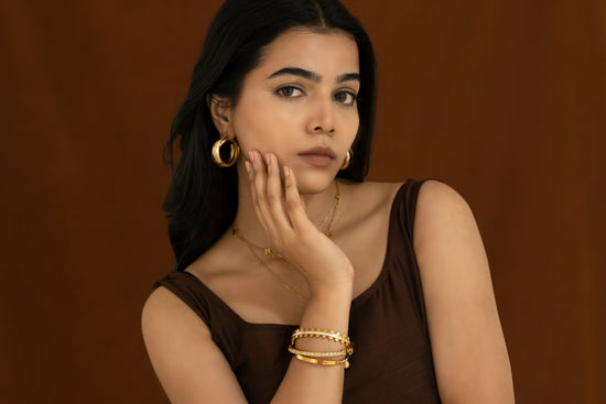 Large Three Layer Hoop Earring