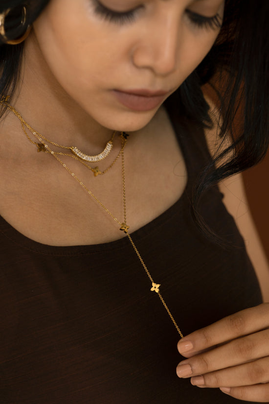 Clover Double Layer  Necklace