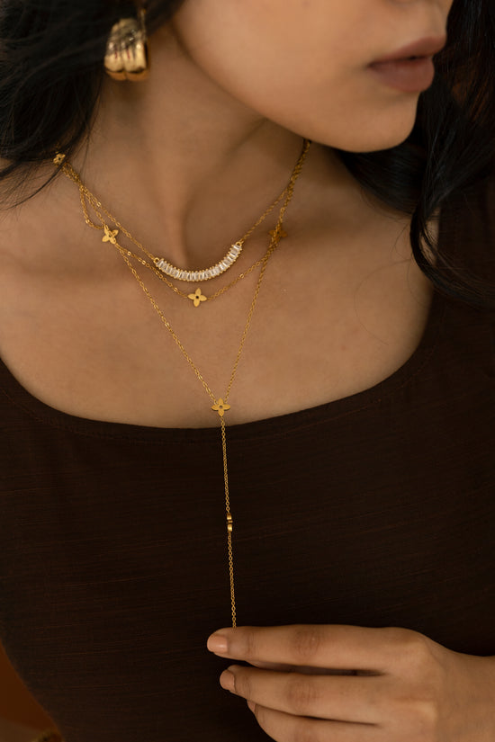 Clover Double Layer  Necklace