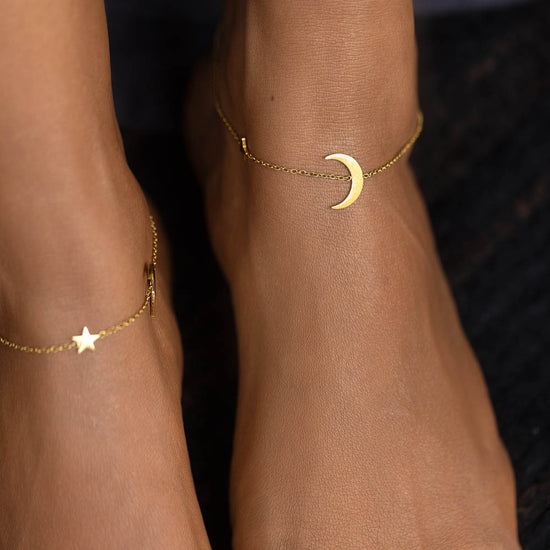 Crescent and star Anklet ( Single Piece)