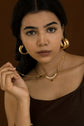 Large Three Layer Hoop Earring