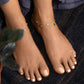 Square Green Double Layer Anklet ( Single Piece)