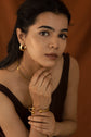 Snake Chain And Square Ball Chain Double Layer Necklace