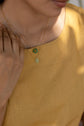 Drak Green Flower  Necklace