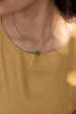 Drak Green Flower  Necklace