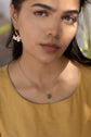 Drak Green Flower  Necklace
