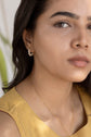 Small Hoop Twisted Pearl Earring