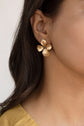 Curved Flower Matt finish Earring