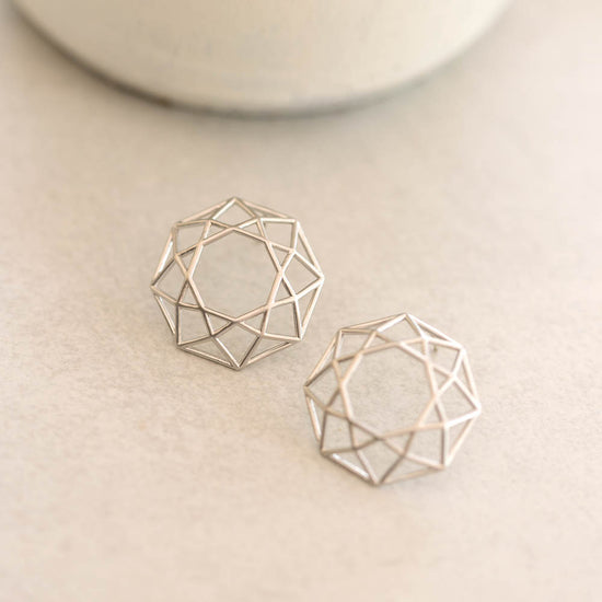 Hexagon Nest - Earring_Silver