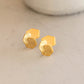 2D Clustered Hexagon Stud - Gold