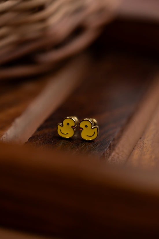 Yellow Duck Earring