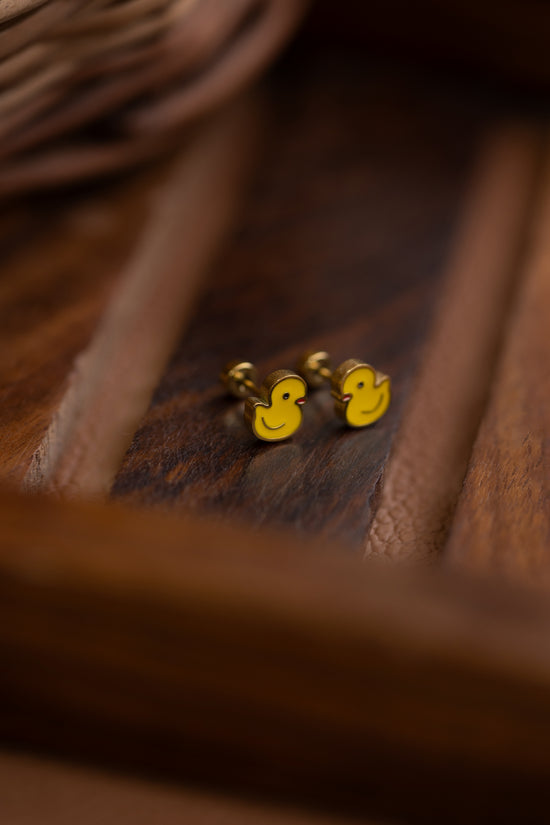 Yellow Duck Earring
