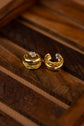 Twisted and Smooth Hoop Earring