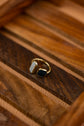 Dark Blue and Grey Bar Ring