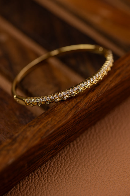 Studded Circle Two Line Bracelet