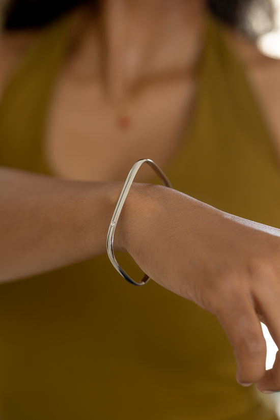 Silver Square Bangle