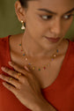 Multicolour  stone drop necklace