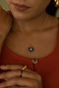 Circled Lapis Lazuli Necklace