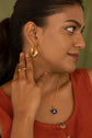 Oval curved Hoop Earring