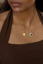 Pearl and Green Pendant Necklace