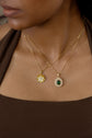 Pearl and Green Pendant Necklace