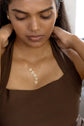 Waterfall Studded Heart Necklace