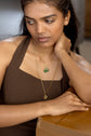 Green Elephant Necklace