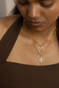 Heart and Flower Studded Necklace