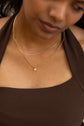 Double Layer Solitaire Pendant Necklace