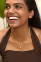 Studded Clover Double Layer Necklace
